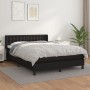 Box spring bed with black synthetic leather mattress 140x200cm by vidaXL, Beds and slatted bases - Ref: Foro24-3130781, Price...