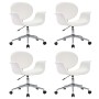 Swivel dining chairs 4 units white synthetic leather by vidaXL, dining chairs - Ref: Foro24-3054858, Price: 616,30 €, Discoun...