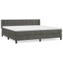 Box spring bed with dark gray velvet mattress 200x200 cm by vidaXL, Beds and slatted bases - Ref: Foro24-3131220, Price: 587,...