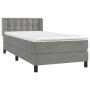 Box spring bed with light gray velvet mattress 80x200 cm by vidaXL, Beds and slatted bases - Ref: Foro24-3131165, Price: 289,...