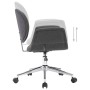 Silla de oficina giratoria de tela gris de vidaXL, Sillas de oficina - Ref: Foro24-3054827, Precio: 166,07 €, Descuento: %