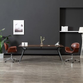 Swivel dining chairs 2 units synthetic leather brown by vidaXL, dining chairs - Ref: Foro24-3054860, Price: 321,67 €, Discoun...