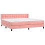 Cama box spring con colchón terciopelo rosa 200x200 cm de vidaXL, Camas y somieres - Ref: Foro24-3131224, Precio: 571,16 €, D...