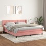 Box spring bed with pink velvet mattress 180x200 cm by vidaXL, Beds and slatted bases - Ref: Foro24-3130978, Price: 507,06 €,...