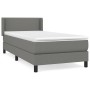 Cama box spring con colchón tela gris oscuro 90x200 cm de vidaXL, Camas y somieres - Ref: Foro24-3129602, Precio: 302,99 €, D...