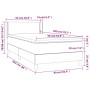 Box spring bed with dark gray fabric mattress 90x200 cm by vidaXL, Beds and slatted bases - Ref: Foro24-3129602, Price: 302,0...