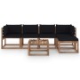 6-piece garden furniture set with black cushions by vidaXL, Garden sets - Ref: Foro24-3067399, Price: 358,40 €, Discount: %