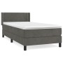 Boxspringbett mit dunkelgrauer Samtmatratze 100x200 cm von vidaXL, Betten und Lattenroste - Ref: Foro24-3130884, Preis: 345,9...