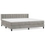 Box spring bed with light gray velvet mattress 200x200 cm by vidaXL, Beds and slatted bases - Ref: Foro24-3131219, Price: 619...