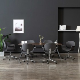 Swivel dining chairs 6 units gray fabric by vidaXL, dining chairs - Ref: Foro24-3054865, Price: 954,47 €, Discount: %