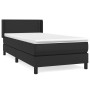 Box spring bed with black synthetic leather mattress 80x200 cm by vidaXL, Beds and slatted bases - Ref: Foro24-3130685, Price...