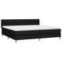 Box spring bed with black fabric mattress 180x200 cm by vidaXL, Beds and slatted bases - Ref: Foro24-3130611, Price: 576,99 €...