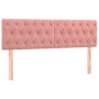 Cama box spring con colchón terciopelo rosa 160x200 cm de vidaXL, Camas y somieres - Ref: Foro24-3131152, Precio: 517,99 €, D...