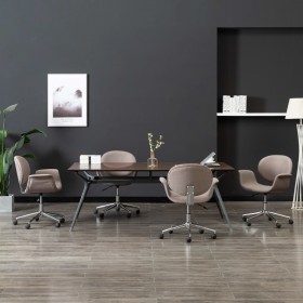 Swivel dining chairs 4 units taupe gray fabric by vidaXL, dining chairs - Ref: Foro24-3054870, Price: 536,36 €, Discount: %