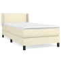 Cama box spring con colchón cuero sintético crema 90x190 cm de vidaXL, Camas y somieres - Ref: Foro24-3130699, Precio: 319,54...