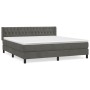 Cama box spring con colchón terciopelo gris oscuro 180x200 cm de vidaXL, Camas y somieres - Ref: Foro24-3131154, Precio: 552,...