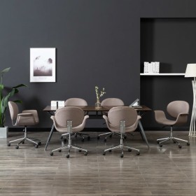 Swivel dining chairs 6 units taupe gray fabric by vidaXL, dining chairs - Ref: Foro24-3054871, Price: 803,02 €, Discount: %