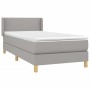 Box spring bed with light gray fabric mattress 100x200 cm by vidaXL, Beds and slatted bases - Ref: Foro24-3130089, Price: 318...