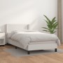 Box spring bed with white synthetic leather mattress 90x190 cm by vidaXL, Beds and slatted bases - Ref: Foro24-3130692, Price...