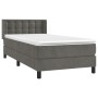 Cama box spring con colchón terciopelo gris oscuro 100x200 cm de vidaXL, Camas y somieres - Ref: Foro24-3131184, Precio: 350,...