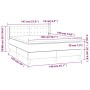 Cama box spring con colchón terciopelo rosa 140x190 cm de vidaXL, Camas y somieres - Ref: Foro24-3131200, Precio: 433,71 €, D...