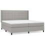 Box spring bed with light gray fabric mattress 200x200 cm by vidaXL, Beds and slatted bases - Ref: Foro24-3131457, Price: 664...