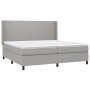 Box spring bed with light gray fabric mattress 200x200 cm by vidaXL, Beds and slatted bases - Ref: Foro24-3131297, Price: 684...