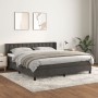 Cama box spring con colchón terciopelo gris oscuro 160x200 cm de vidaXL, Camas y somieres - Ref: Foro24-3131208, Precio: 502,...