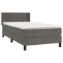 Cama box spring con colchón terciopelo gris oscuro 80x200 cm de vidaXL, Camas y somieres - Ref: Foro24-3130926, Precio: 275,6...