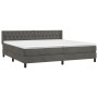 Box spring bed with dark gray velvet mattress 200x200 cm by vidaXL, Beds and slatted bases - Ref: Foro24-3131160, Price: 601,...