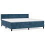 Box spring bed with dark blue velvet mattress 200x200 cm by vidaXL, Beds and slatted bases - Ref: Foro24-3130983, Price: 562,...