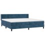 Box spring bed with dark blue velvet mattress 200x200 cm by vidaXL, Beds and slatted bases - Ref: Foro24-3130983, Price: 562,...