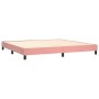 Box spring bed with pink velvet mattress 200x200 cm by vidaXL, Beds and slatted bases - Ref: Foro24-3131104, Price: 569,05 €,...