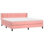 Cama box spring con colchón terciopelo rosa 180x200 cm de vidaXL, Camas y somieres - Ref: Foro24-3131218, Precio: 510,86 €, D...