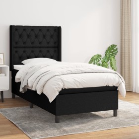 Cama box spring con colchón tela negro 80x200 cm de vidaXL, Camas y somieres - Ref: Foro24-3131627, Precio: 328,99 €, Descuen...