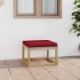 Garden footstool with green impregnated pine wood cushion by vidaXL, Modular outdoor sofas - Ref: Foro24-3065203, Price: 58,9...