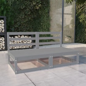 Garden sofa, 2-seater, gray, solid pine wood by vidaXL, Outdoor sofas - Ref: Foro24-3075231, Price: 112,99 €, Discount: %