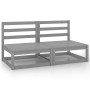 Garden sofa, 2-seater, gray, solid pine wood by vidaXL, Outdoor sofas - Ref: Foro24-3075231, Price: 113,35 €, Discount: %