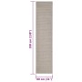 Sisal scratching mat sand color 80x350 cm by vidaXL, Cat Furniture Accessories - Ref: Foro24-3203474, Price: 123,99 €, Discou...