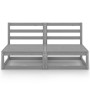 Garden sofa, 2-seater, gray, solid pine wood by vidaXL, Outdoor sofas - Ref: Foro24-3075231, Price: 113,35 €, Discount: %