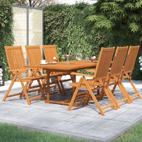 7-teiliges Garten-Esszimmer-Set aus massivem Akazienholz von vidaXL, Gartensets - Ref: Foro24-3079638, Preis: 636,77 €, Rabat...