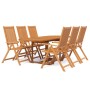 Garden dining set 7 pieces solid acacia wood by vidaXL, Garden sets - Ref: Foro24-3079639, Price: 716,85 €, Discount: %