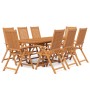 Garden dining set 9 pieces solid acacia wood by vidaXL, Garden sets - Ref: Foro24-3079640, Price: 849,01 €, Discount: %