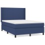 Cama box spring con colchón tela azul 140x200 cm de vidaXL, Camas y somieres - Ref: Foro24-3131279, Precio: 518,78 €, Descuen...