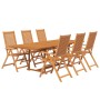 Garten-Essgruppe 7-teilig aus massivem Akazienholz von vidaXL, Gartensets - Ref: Foro24-3079641, Preis: 723,08 €, Rabatt: %