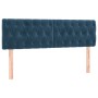 Cama box spring con colchón terciopelo azul oscuro 140x200 cm de vidaXL, Camas y somieres - Ref: Foro24-3131145, Precio: 448,...