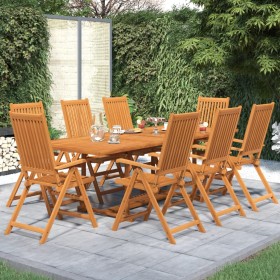 Garden dining set 9 pieces solid acacia wood by vidaXL, Garden sets - Ref: Foro24-3079642, Price: 869,39 €, Discount: %