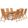 Juego de comedor para jardín 9 piezas madera maciza de acacia de vidaXL, Conjuntos de jardín - Ref: Foro24-3079642, Precio: 8...