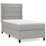 Cama box spring con colchón tela gris claro 90x200 cm de vidaXL, Camas y somieres - Ref: Foro24-3131641, Precio: 361,56 €, De...