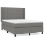 Cama box spring con colchón tela gris oscuro 140x190 cm de vidaXL, Camas y somieres - Ref: Foro24-3131426, Precio: 580,20 €, ...